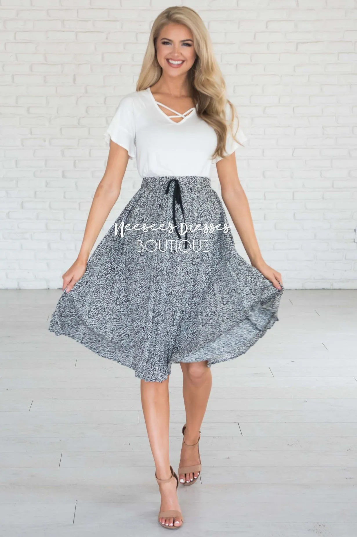 Ahead Of The Game Animal Print Skirt
