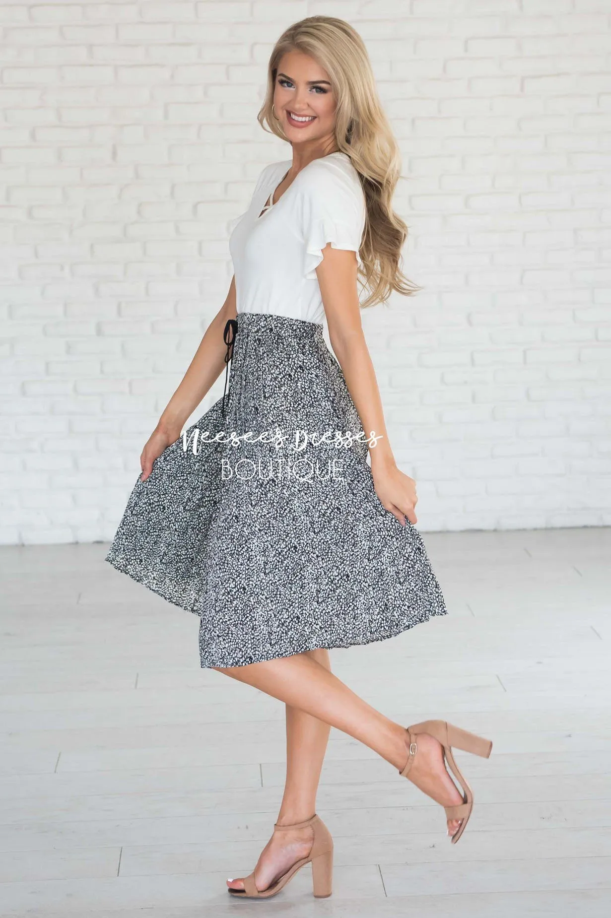 Ahead Of The Game Animal Print Skirt
