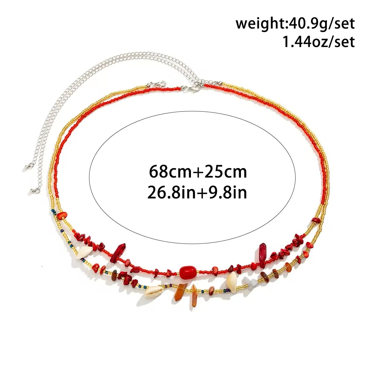 Boho Crimson Solstice Waist Chain