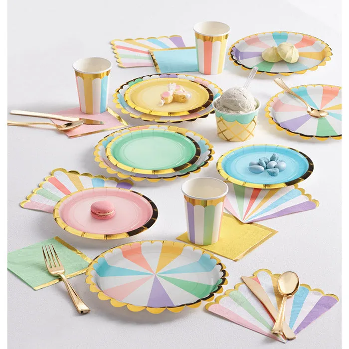 Bulk Pastel Celebrations Scalloped Luncheon Napkins (192 per Case)