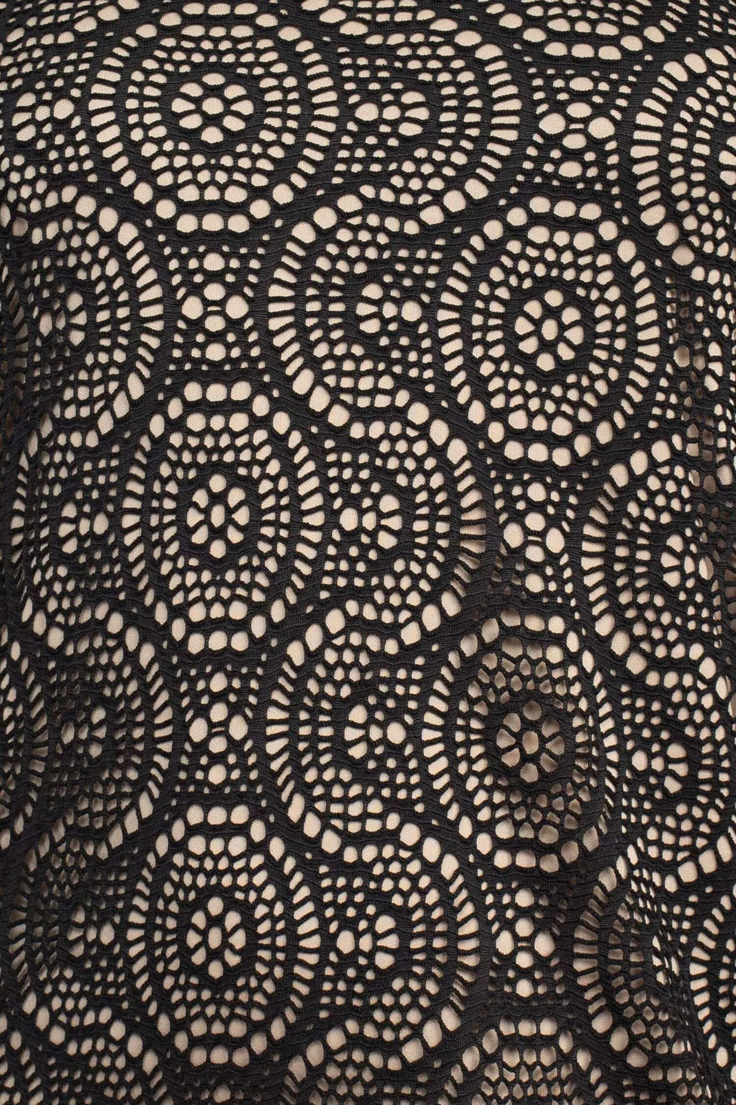 Emma & Michele Round Neck 3/4 Sleeve Bodycon Illusion Knit Dress