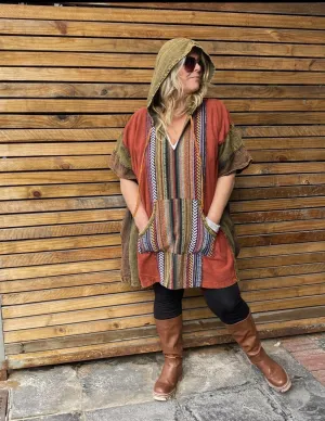 Hmong Hooded Cotton Poncho
