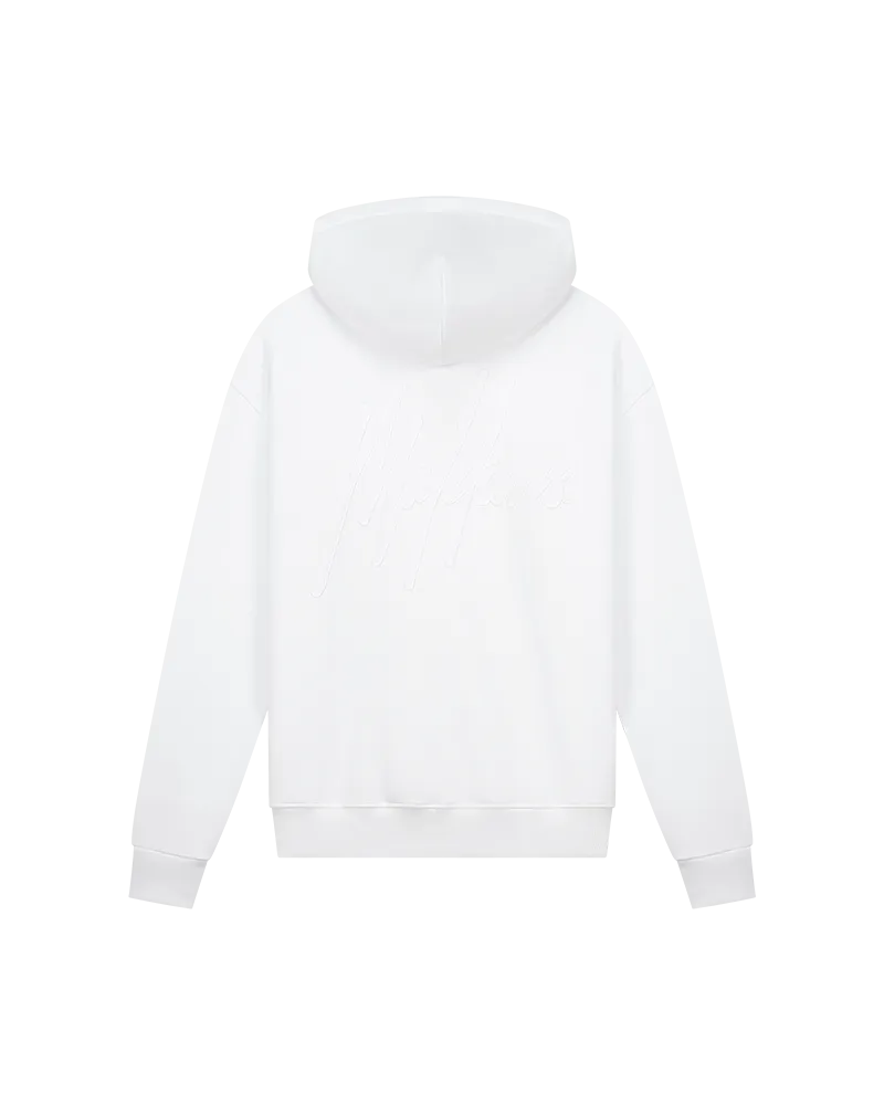 Malelions Men Patchwork Hoodie | White