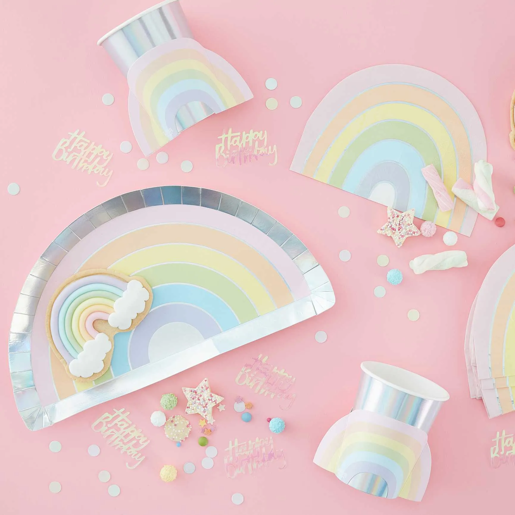Pastel Rainbow Napkins x 16