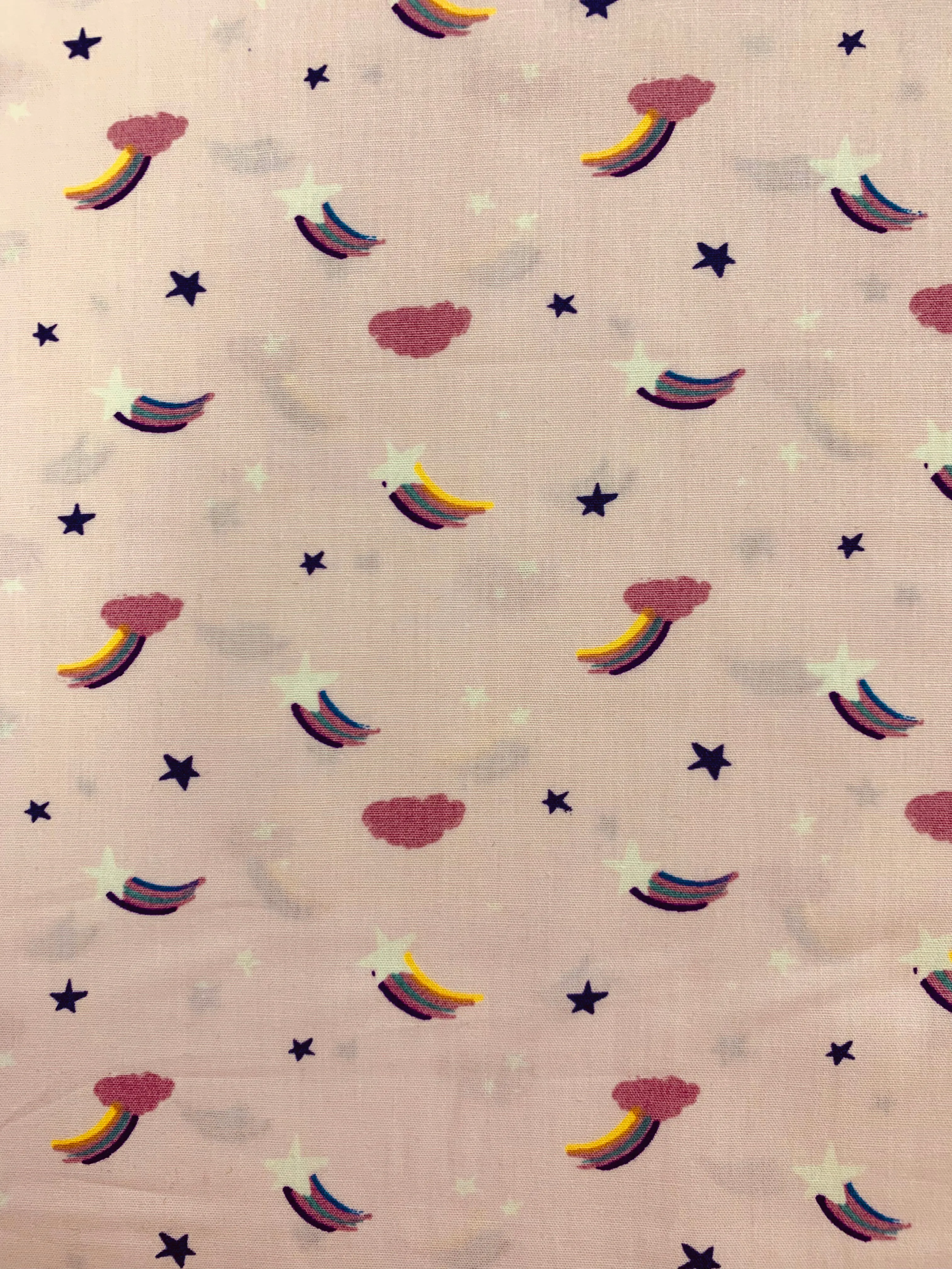 SALE - Shooting Stars Baby Pink Cotton Poplin