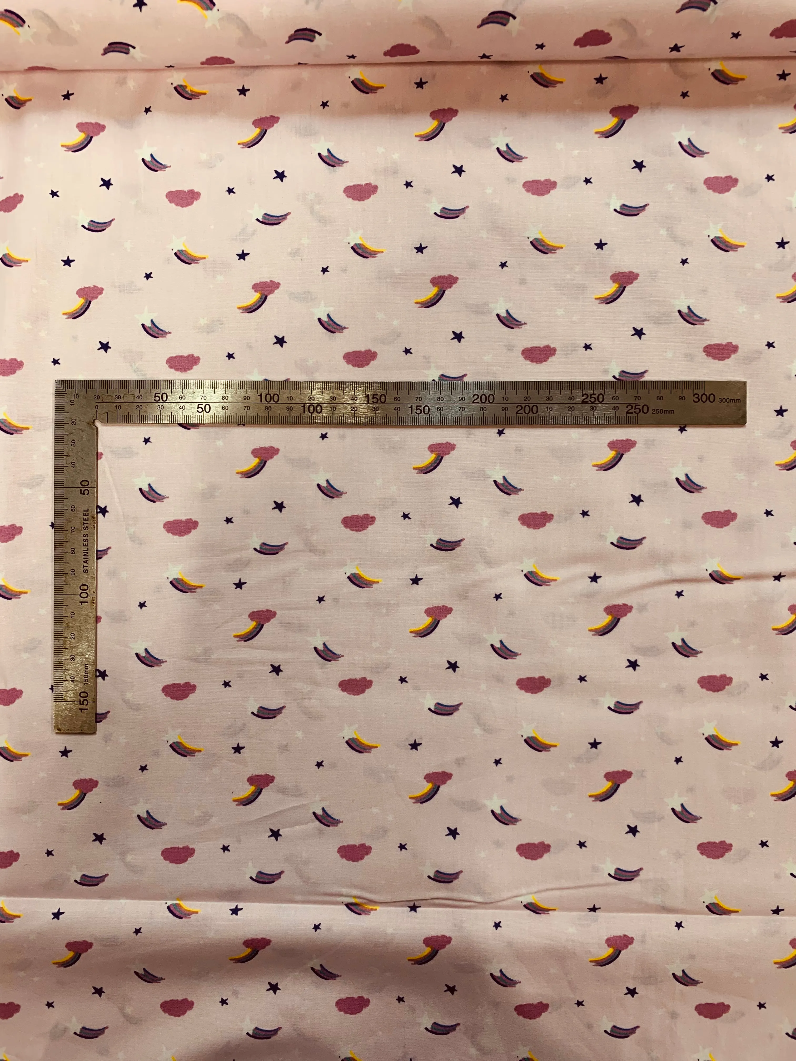 SALE - Shooting Stars Baby Pink Cotton Poplin