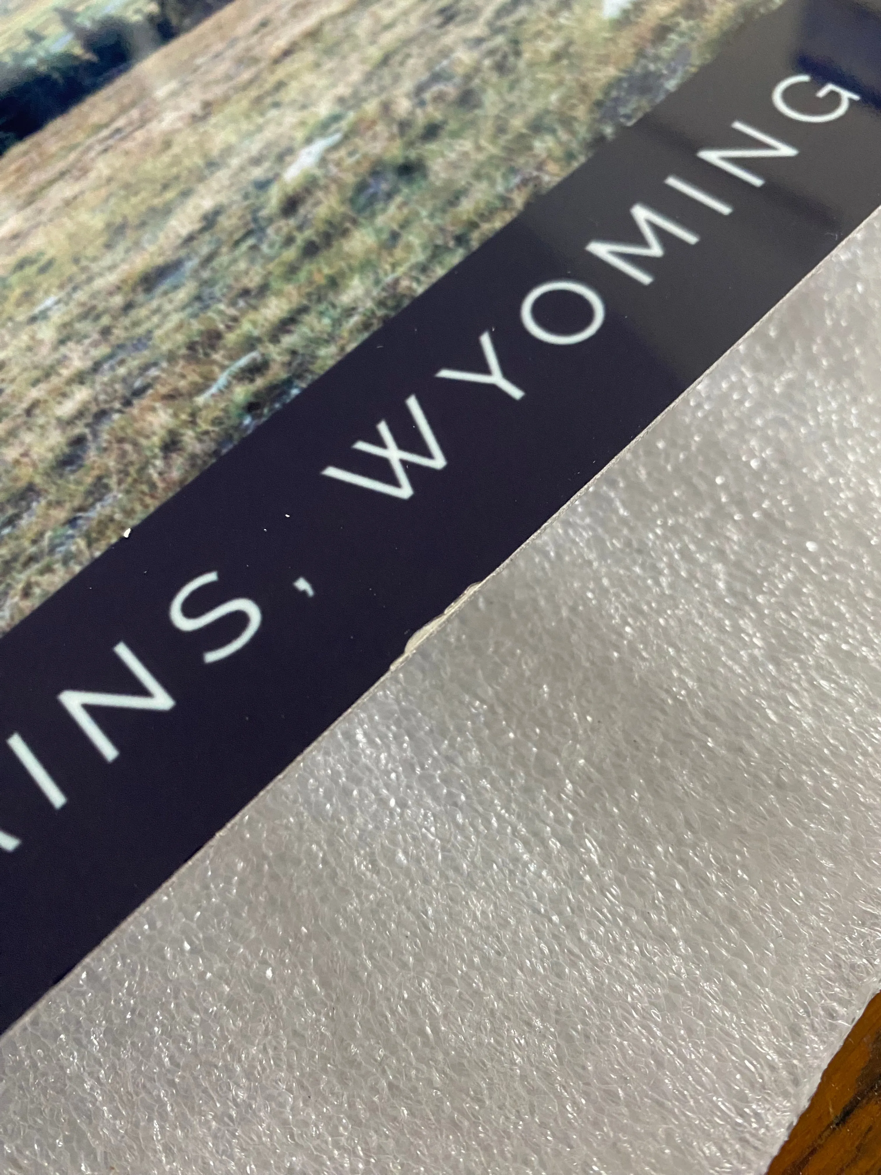 SALE - Snowy Range Mountains, Wyoming Panoramic Fine Art Print WITH Peak Names & Elevations - 10x30 Metal Print - Scratch and Dent Sale