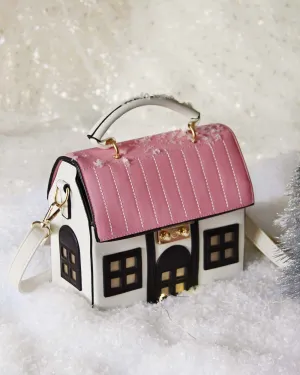 Snowy Cottage Purse in White