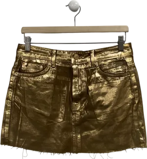 Stradivarius Metallic Mini Skirt UK 10